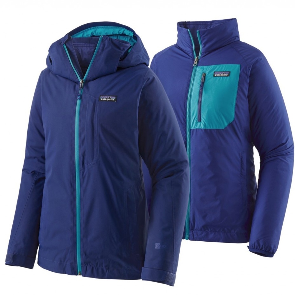 PATAGONIA Women's Snowbelle 3 in 1 Hooded Jacket Size XS in Cobalt Blue
